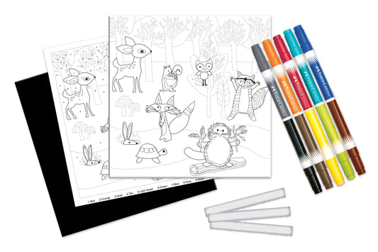 Color by Number Forest Friends