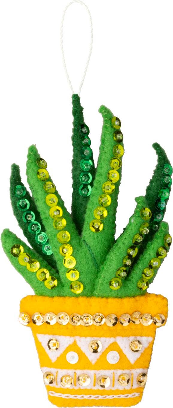 Holiday Houseplants Felt Ornament Kit set of 6