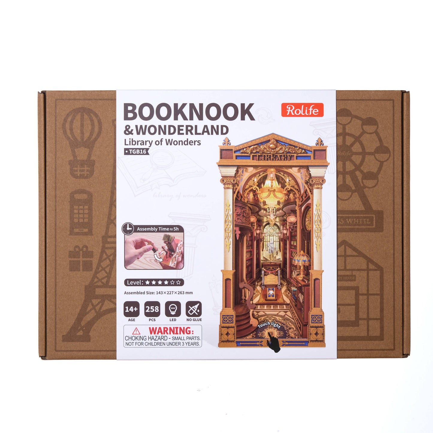 TGB16 Rolife Library of Wonders DIY Book Nook Shelf Insert
