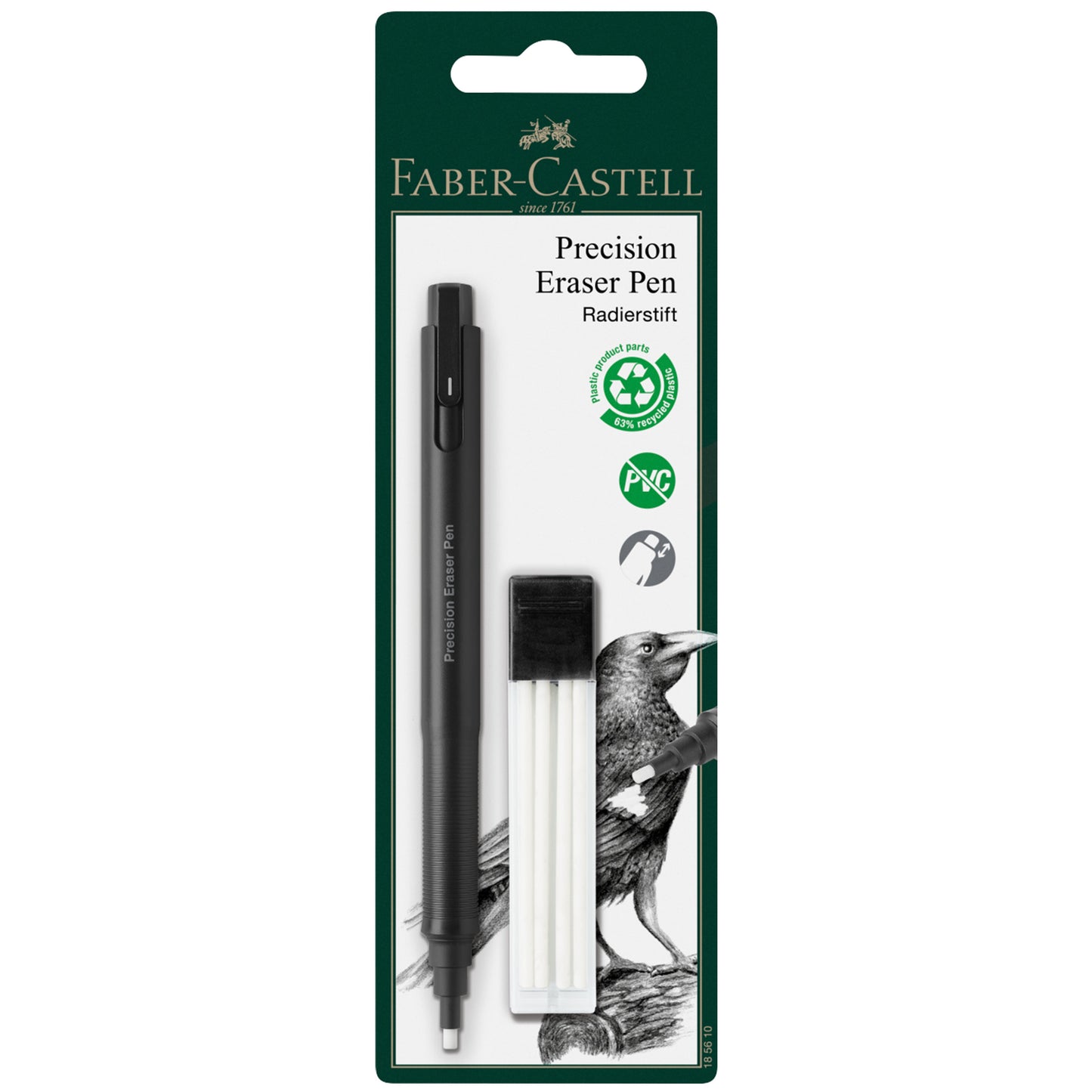 Precision Eraser Pen & Refill Blistercard