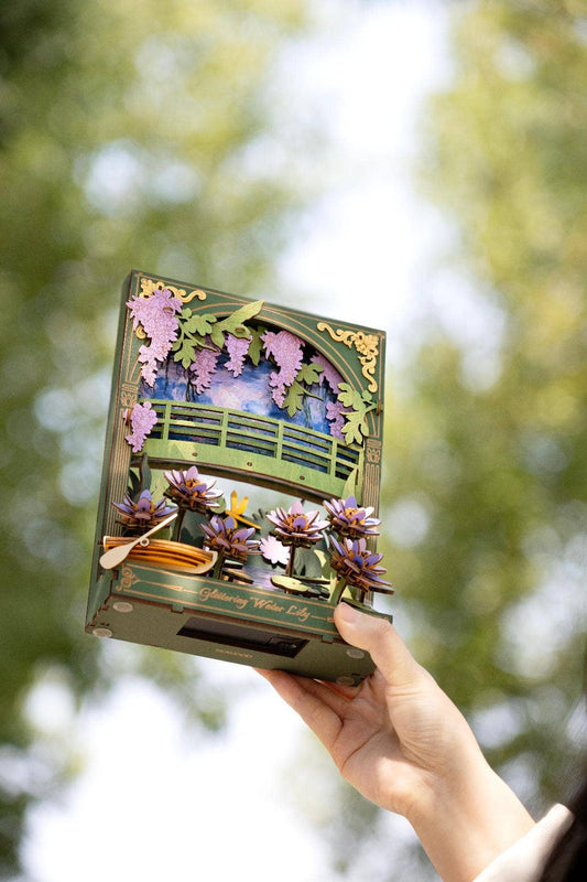 TH001 Glittering Water Lily 3D Rowood DIY Puzzles Crafts
