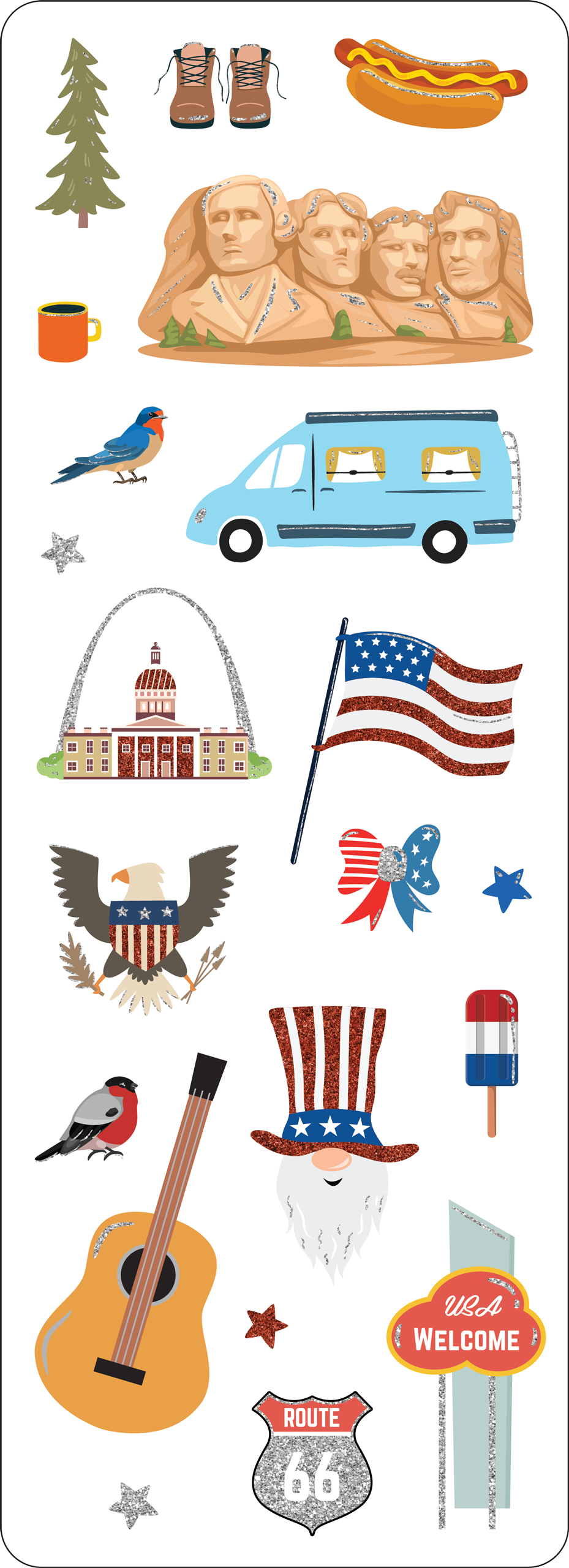 America Sticker Set