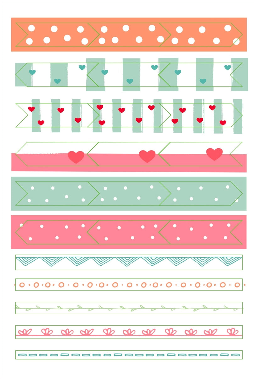 Dotted Journal Planner Stickers