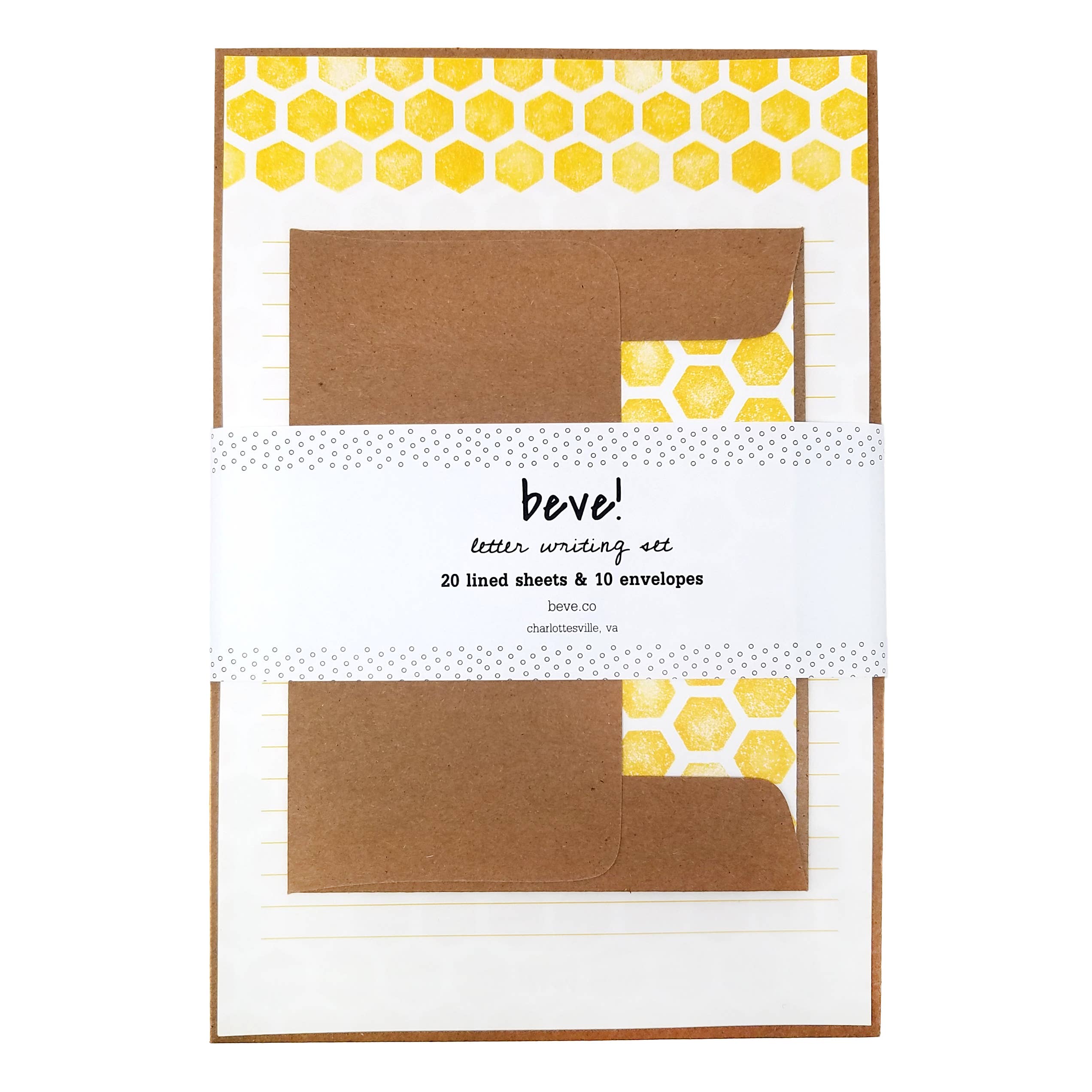 Yellow Hex Letter Writing Stationery Set β The Artist's Hoard