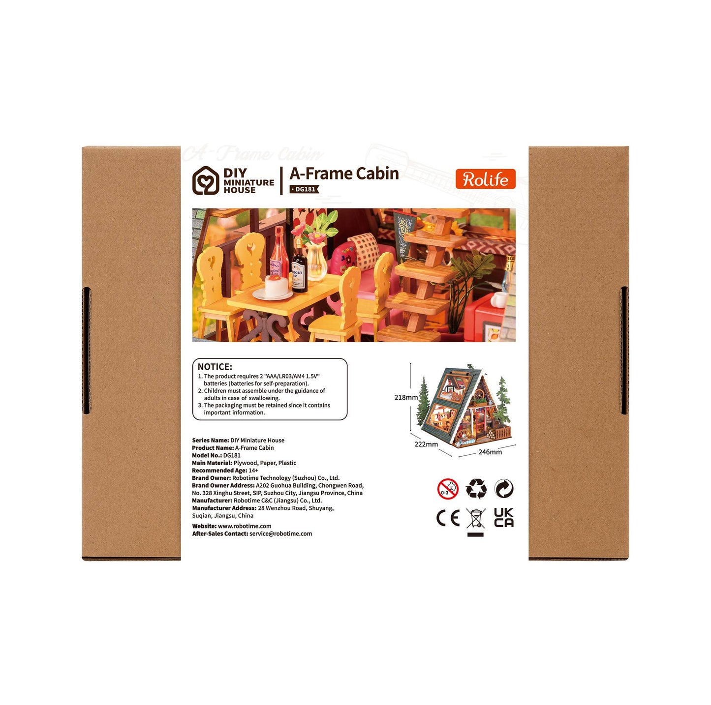 DG181 Rolife A-Frame Cabin DIY Miniature House