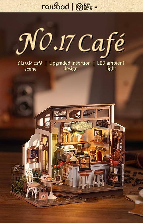 DG162 Slow Life Café Rolife DIY Miniature House Craft Dollhouse