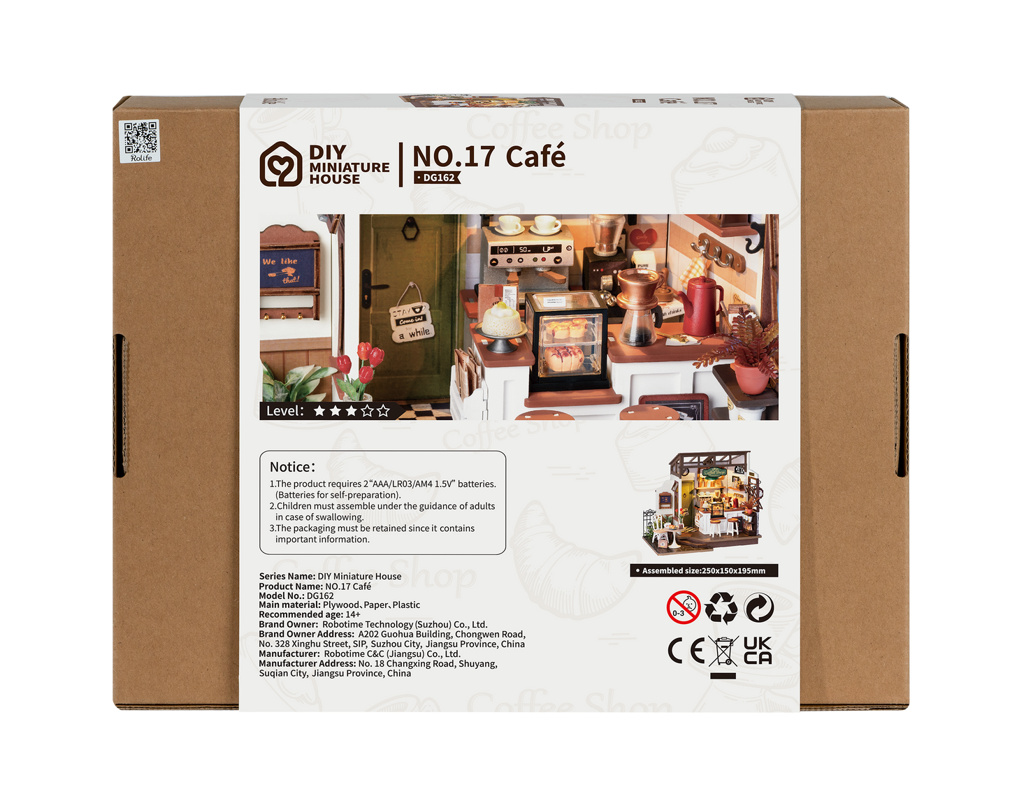 DG162 Slow Life Café Rolife DIY Miniature House Craft Dollhouse