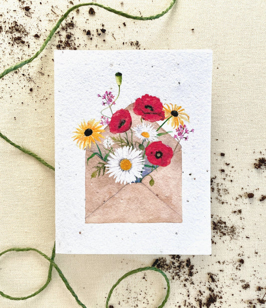 Pocketful of Sunshine Wildflower Plantable Seed Card
