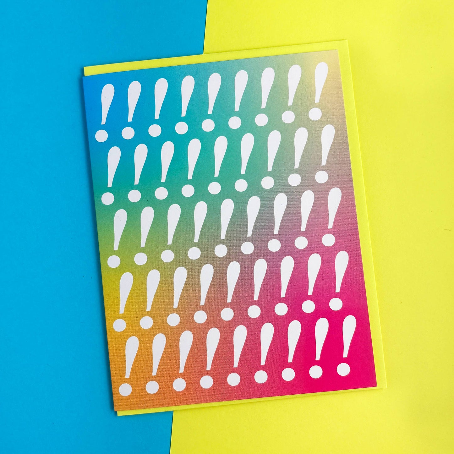 Rainbow Exclamation Congratulations Card