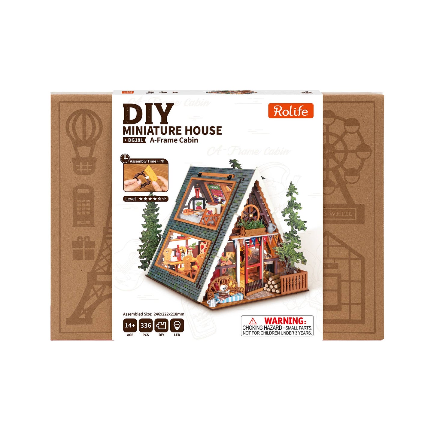 DG181 Rolife A-Frame Cabin DIY Miniature House