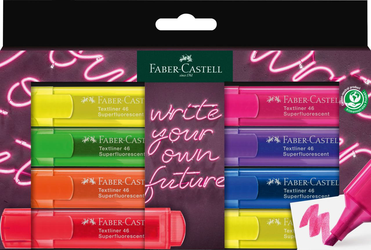 Textliner Neon Wallet 8 Ct