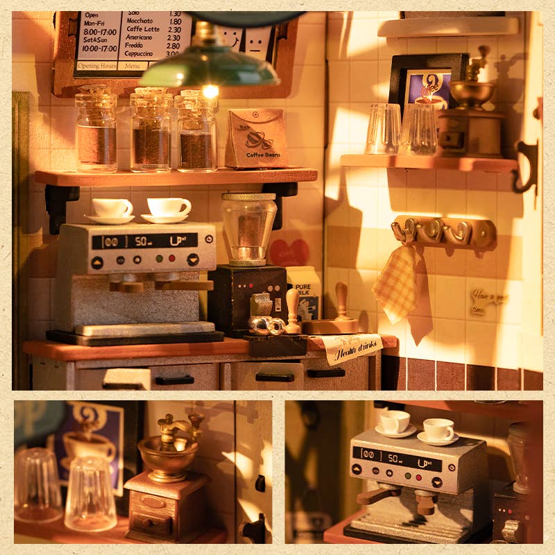 DG162 Slow Life Café Rolife DIY Miniature House Craft Dollhouse