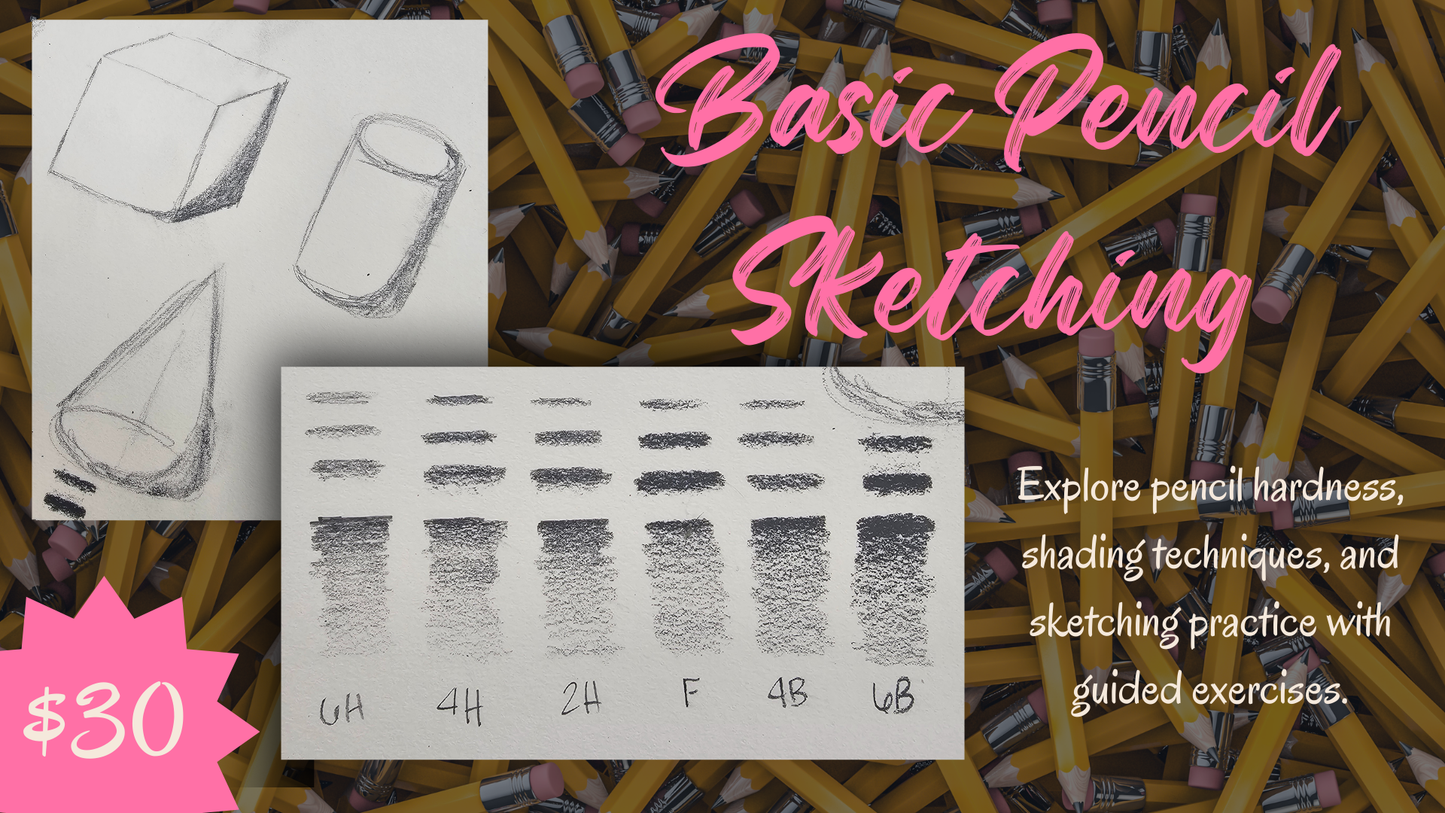 Basic Pencil Sketching Class (In Person • Shelbyville, TN)