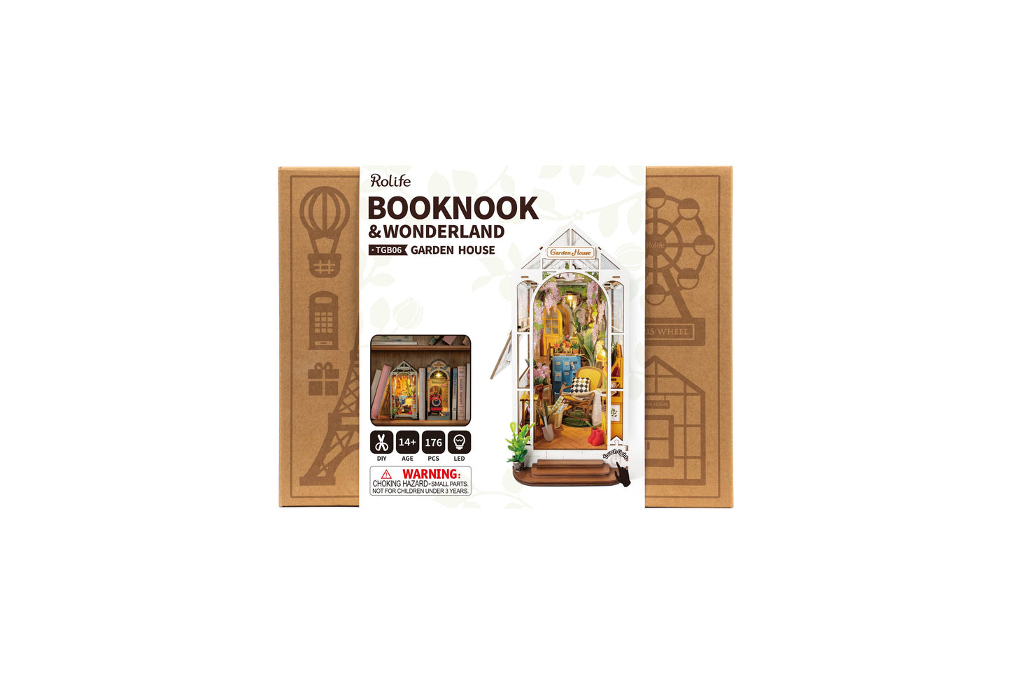 TGB06 Garden House Rolife Book Nook Kit DIY Miniature