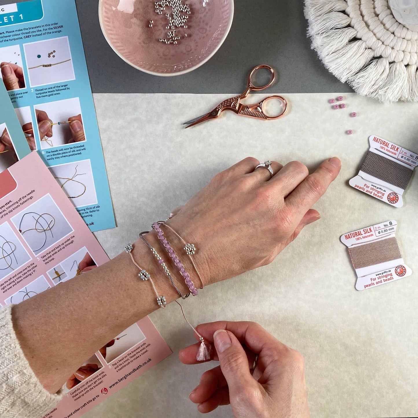 Beaded Bracelets Kit - Silver