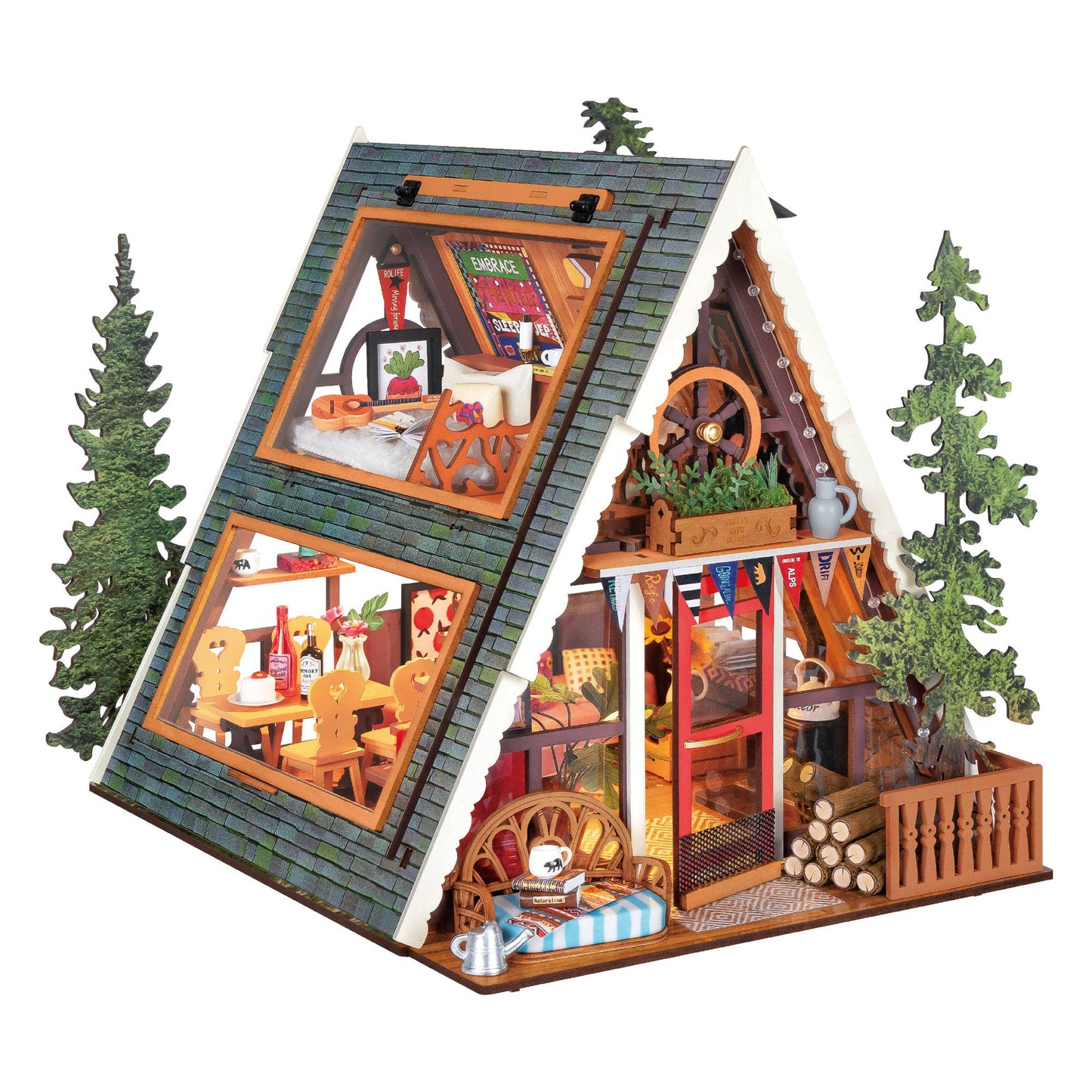 DG181 Rolife A-Frame Cabin DIY Miniature House