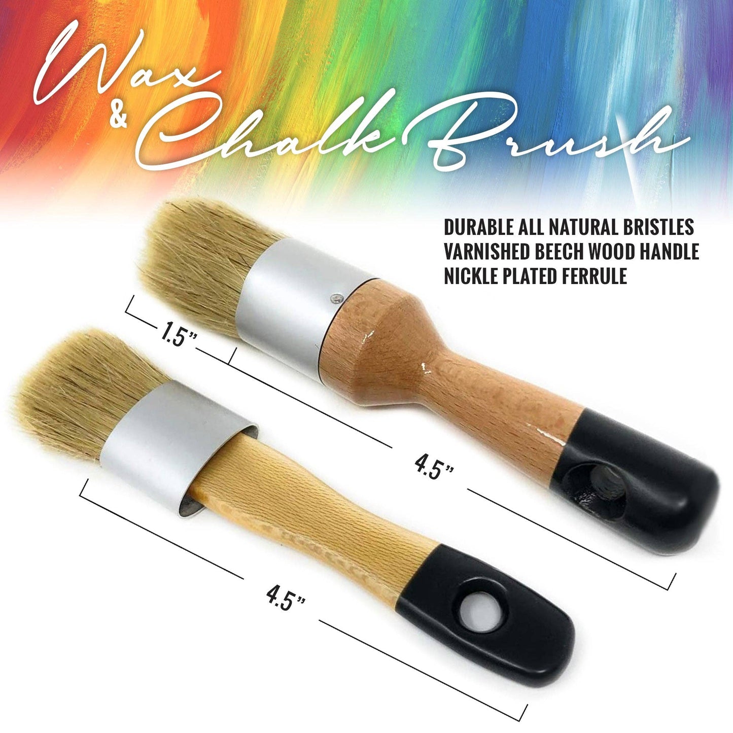 PIXISS Wax & Chalk Brush Set; 2pc