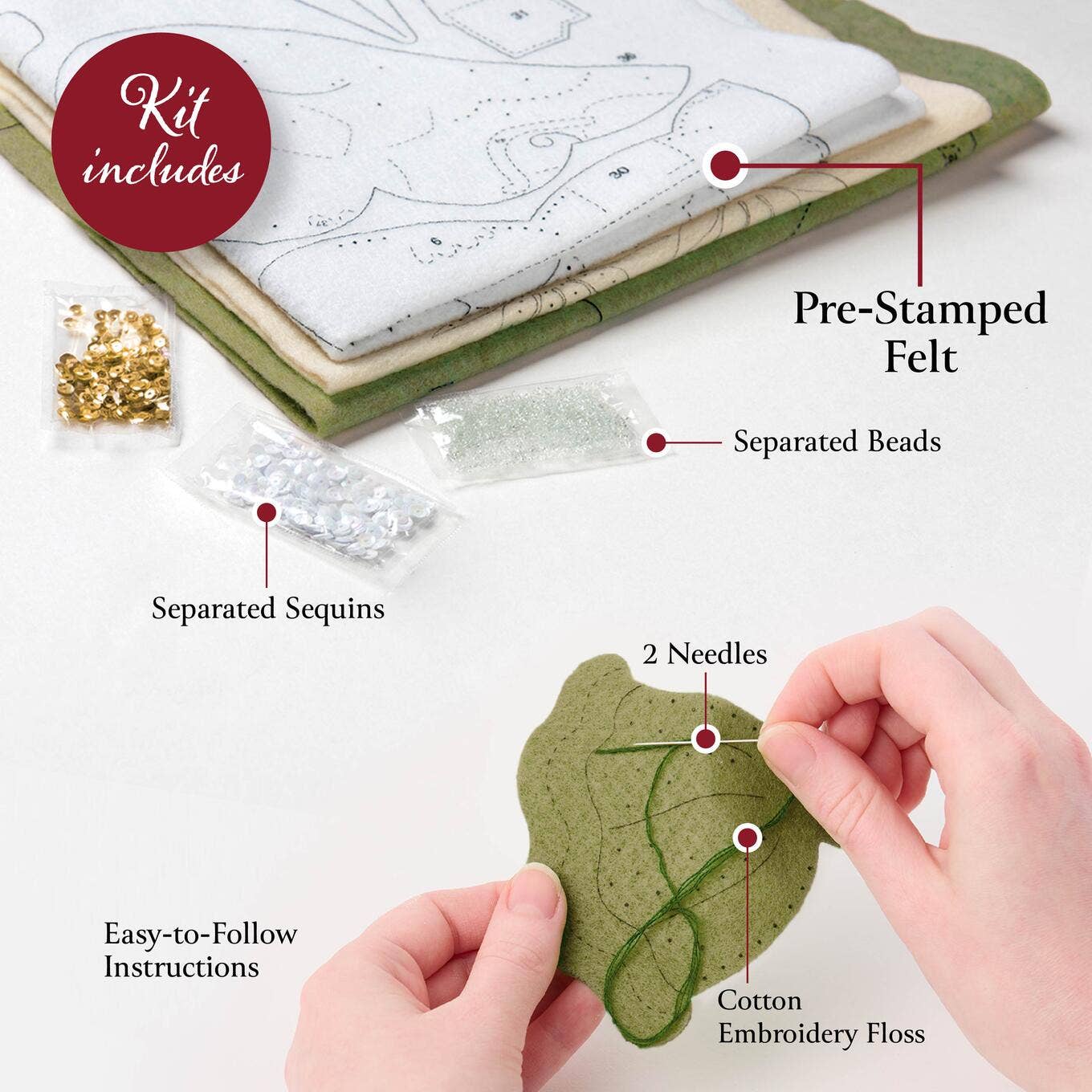 Boots & Bling Felt Ornament Kit Set of 4