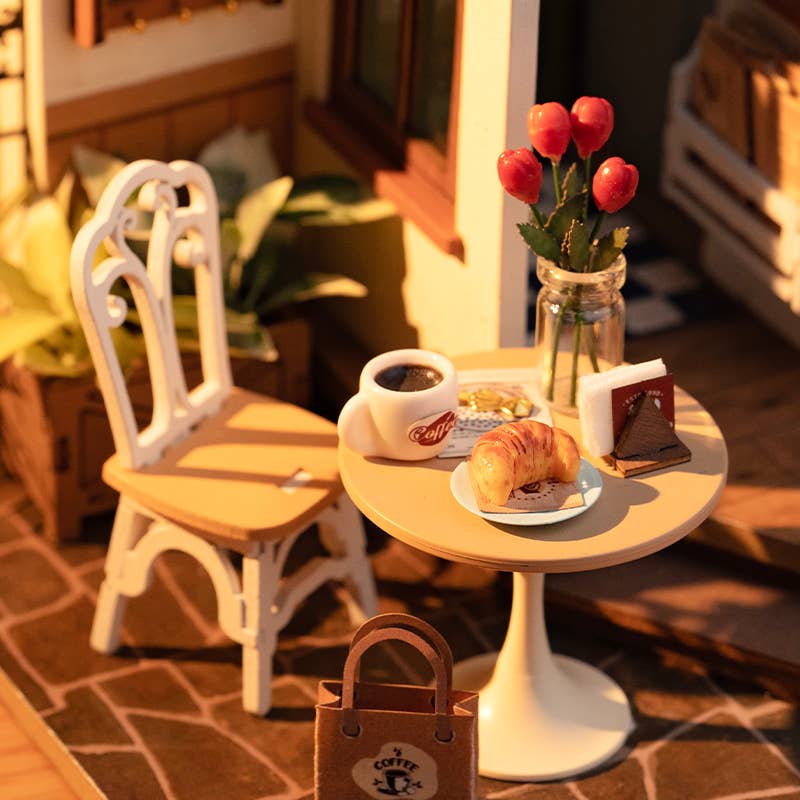 DG162 Slow Life Café Rolife DIY Miniature House Craft Dollhouse