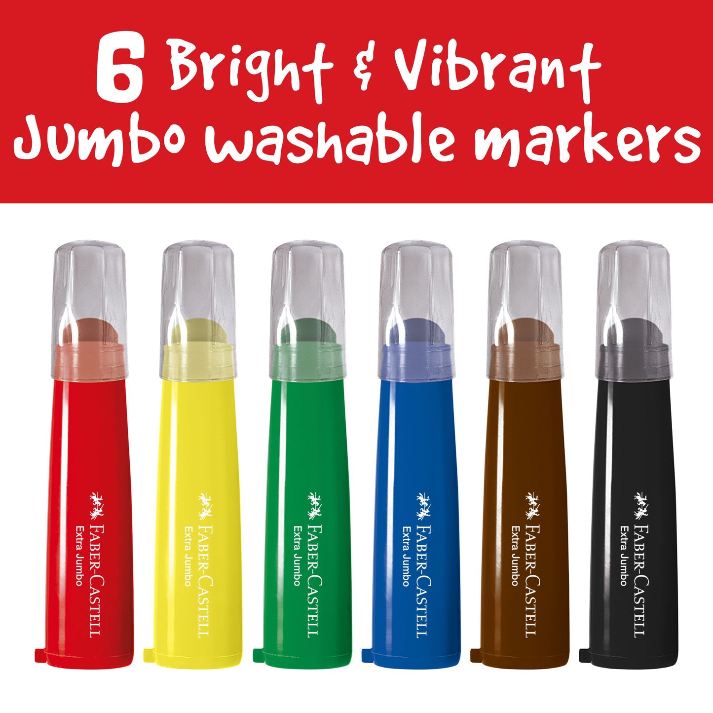 Little Creatives 6 Extra Jumbo Ultra Washable Markers