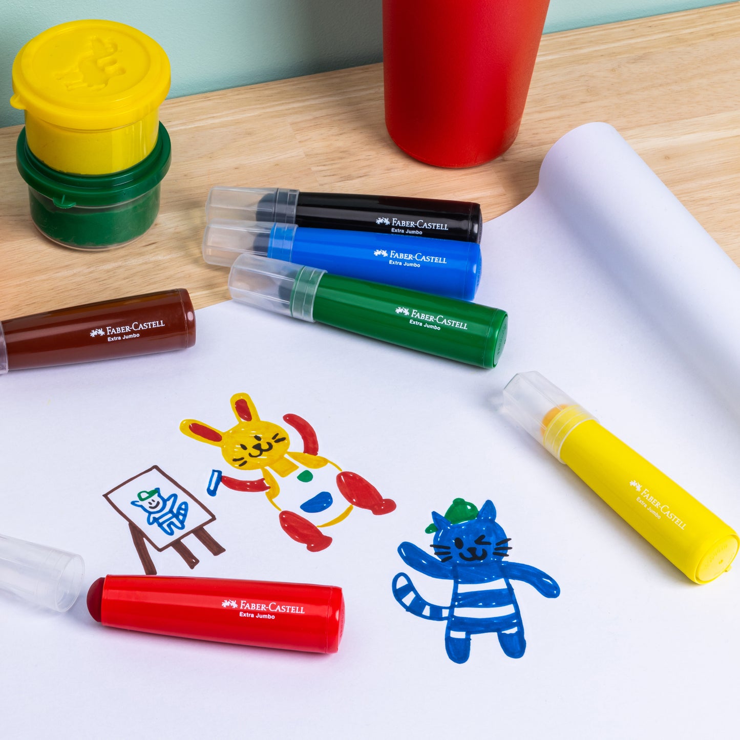 Little Creatives 6 Extra Jumbo Ultra Washable Markers