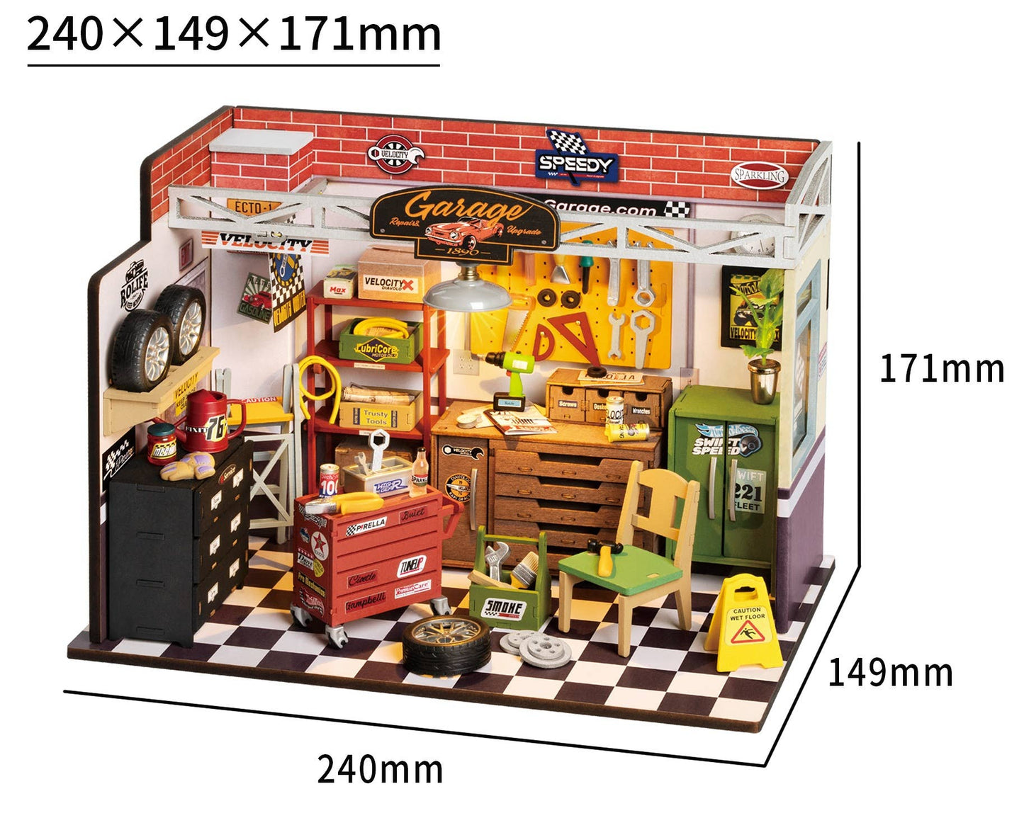 DG165 Garage Workshop ROBOTIM Rolife DIY Miniature House Kit