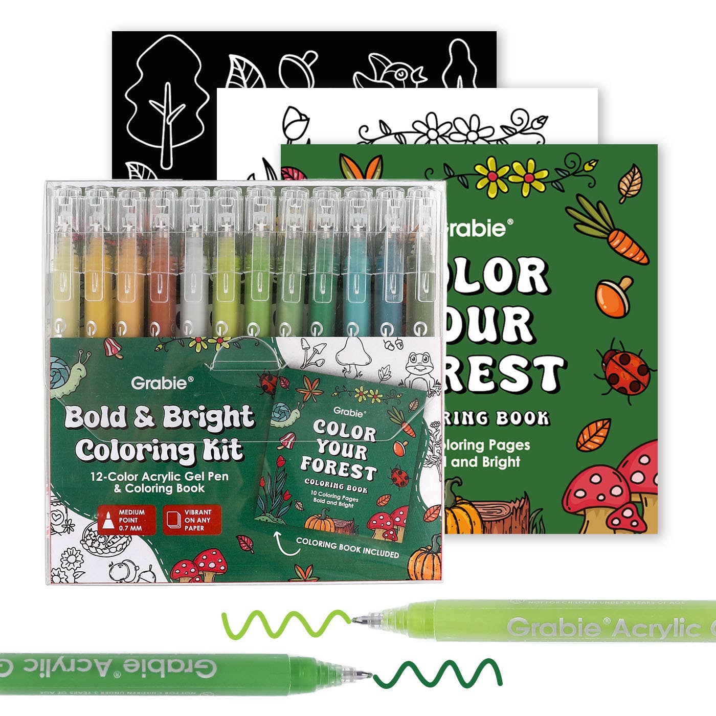 Bold & Bright Coloring Kit - Forest Color