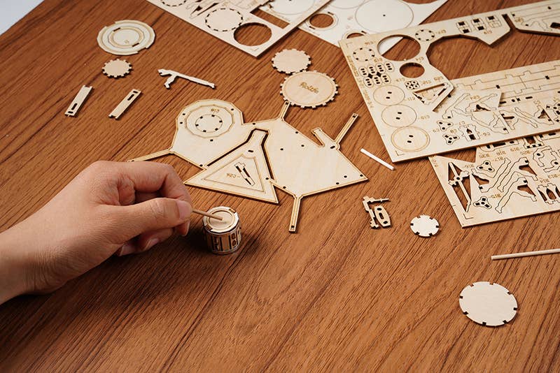 TG409 Rolife Drum Kit 3D DIY Wooden Puzzle