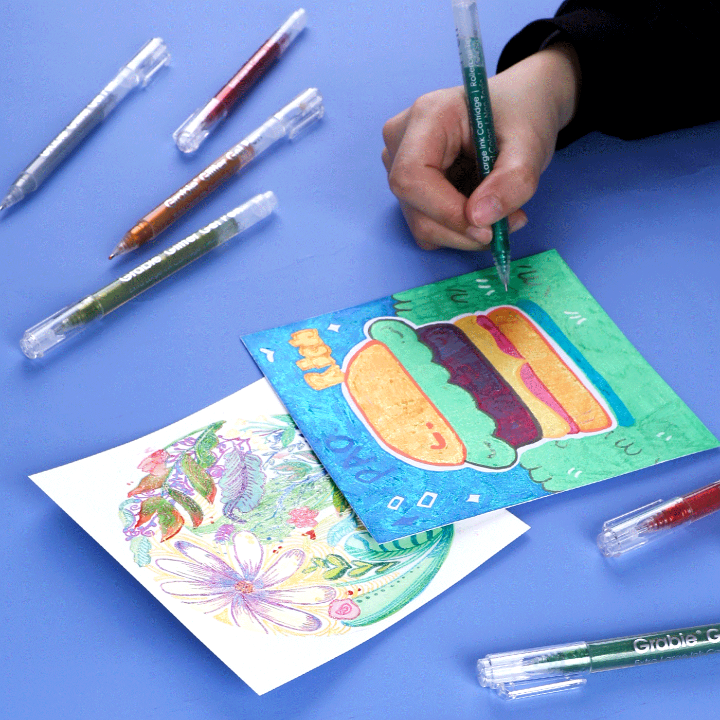 Jumbo Iridescent Glitter Gel Ink Pen Of 18