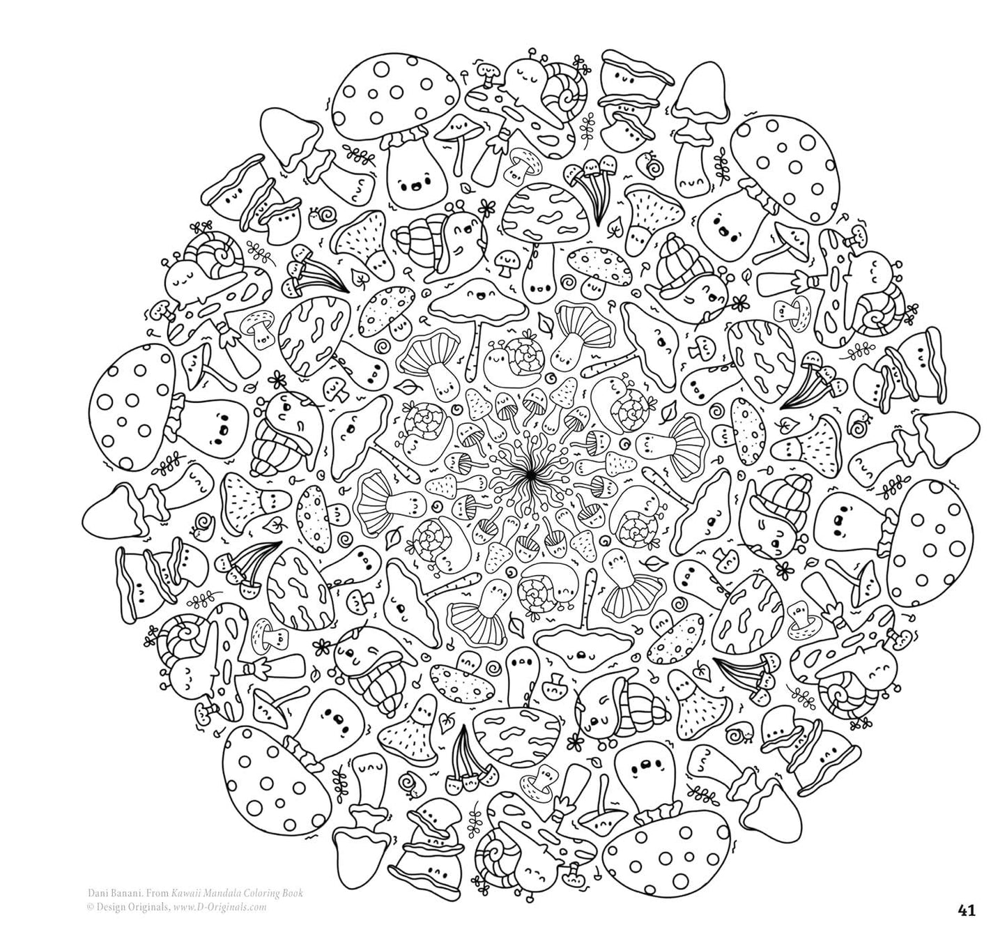 Kawaii Mandala Coloring Book - Super Cute Designs