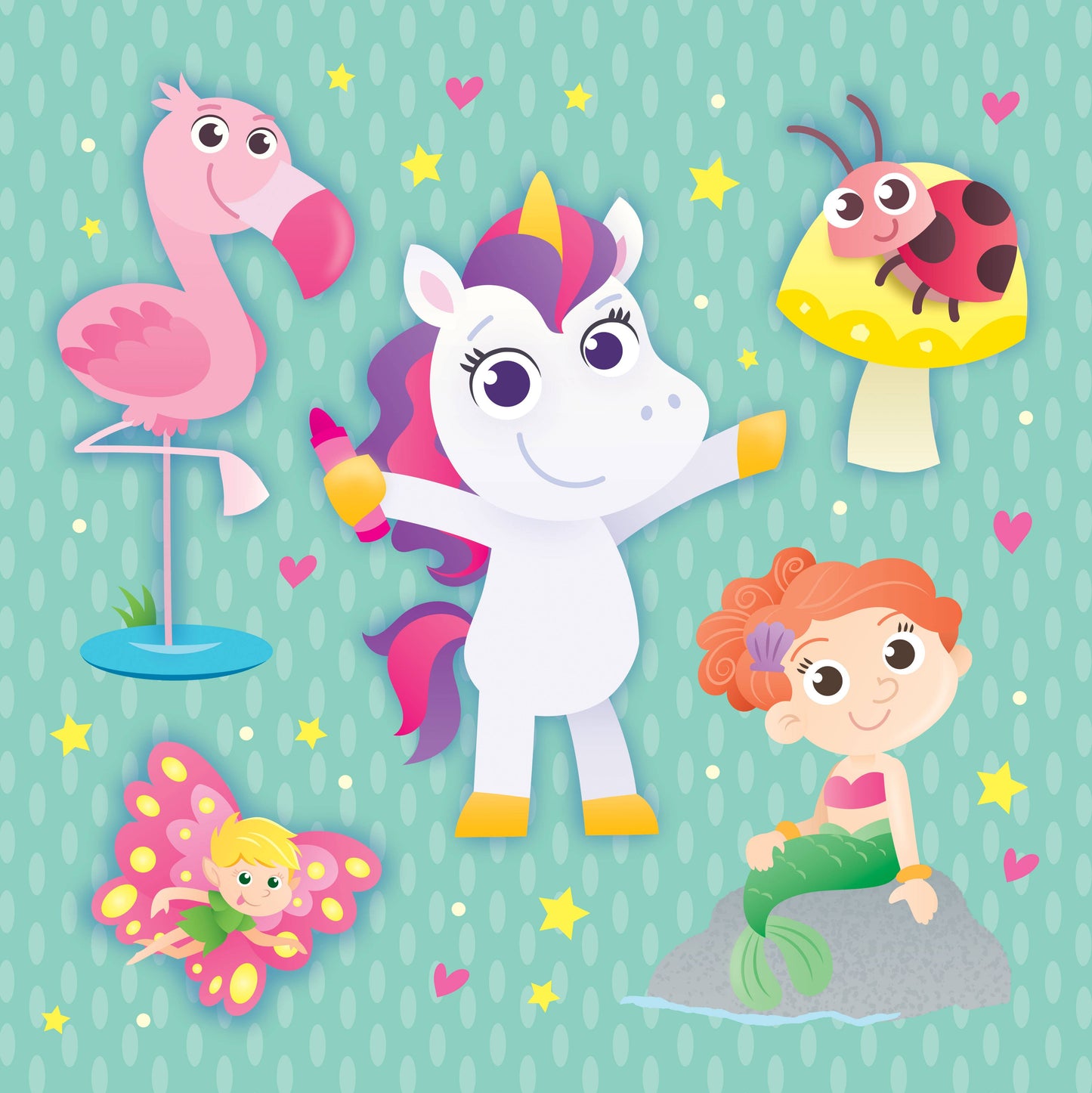 Color & Go Daydream: Coloring Book with Crayons and Stickers