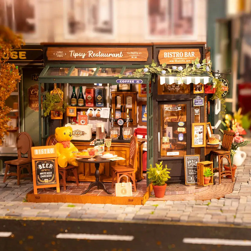 DG167 Tipsy Restaurant Rolife DIY House Crafts Miniature