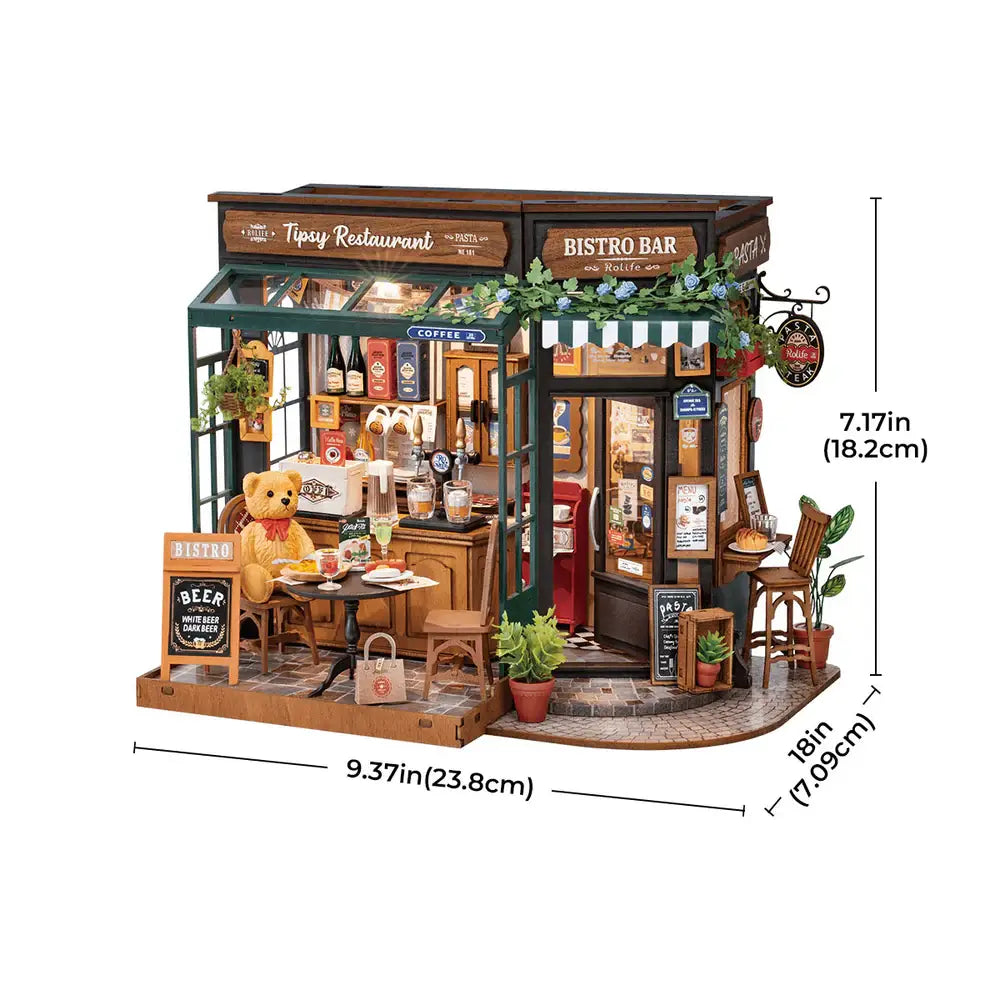 DG167 Tipsy Restaurant Rolife DIY House Crafts Miniature