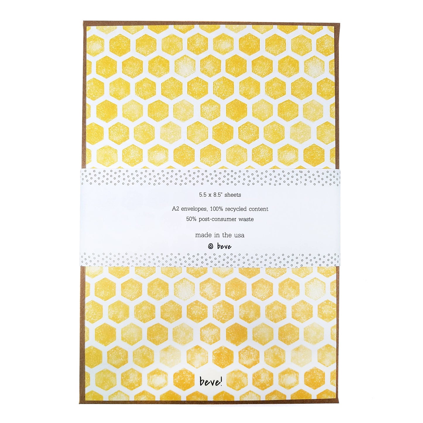 Yellow Hex Letter Writing Stationery Set
