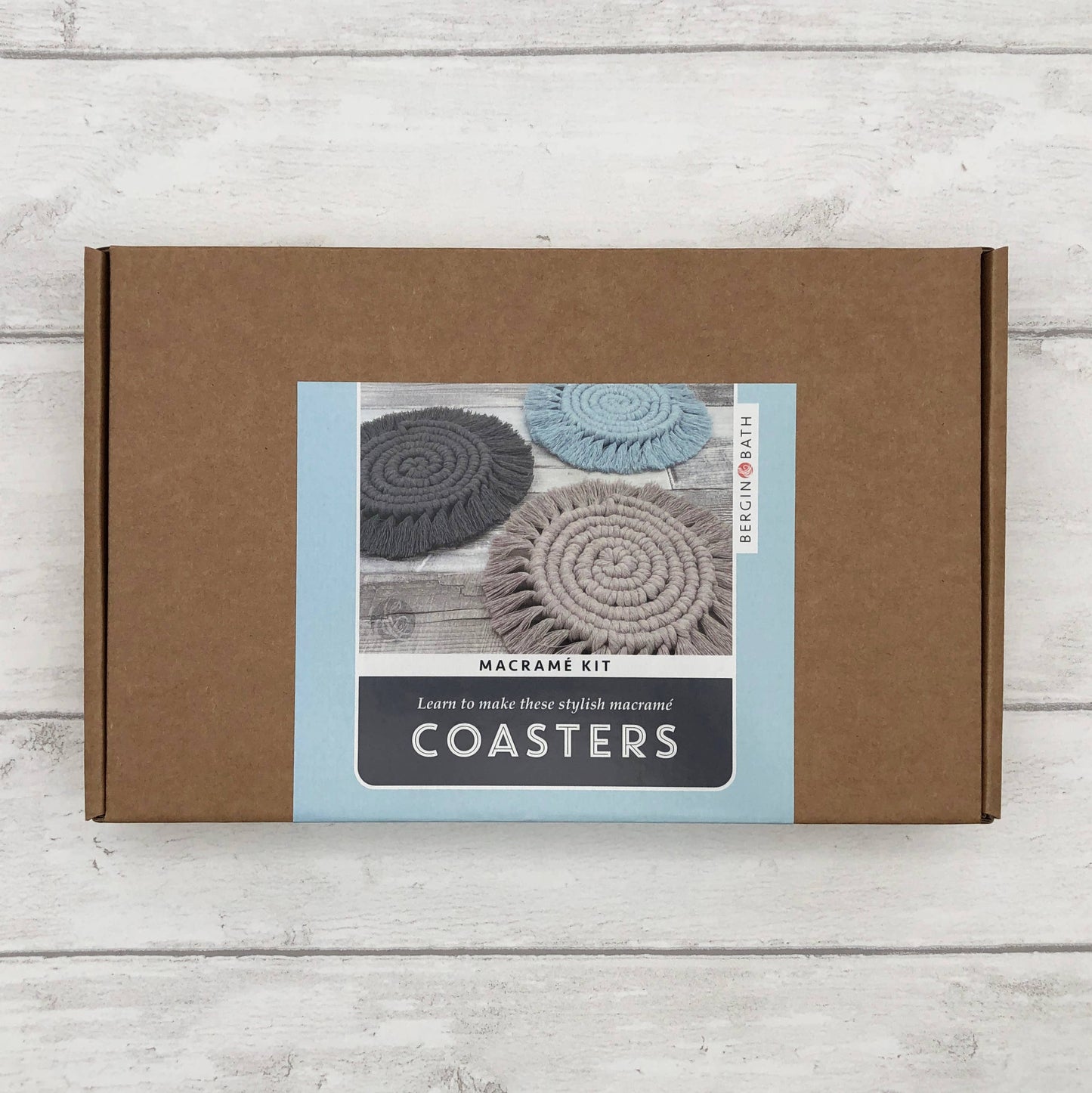 Macrame Kit Coasters - Blue