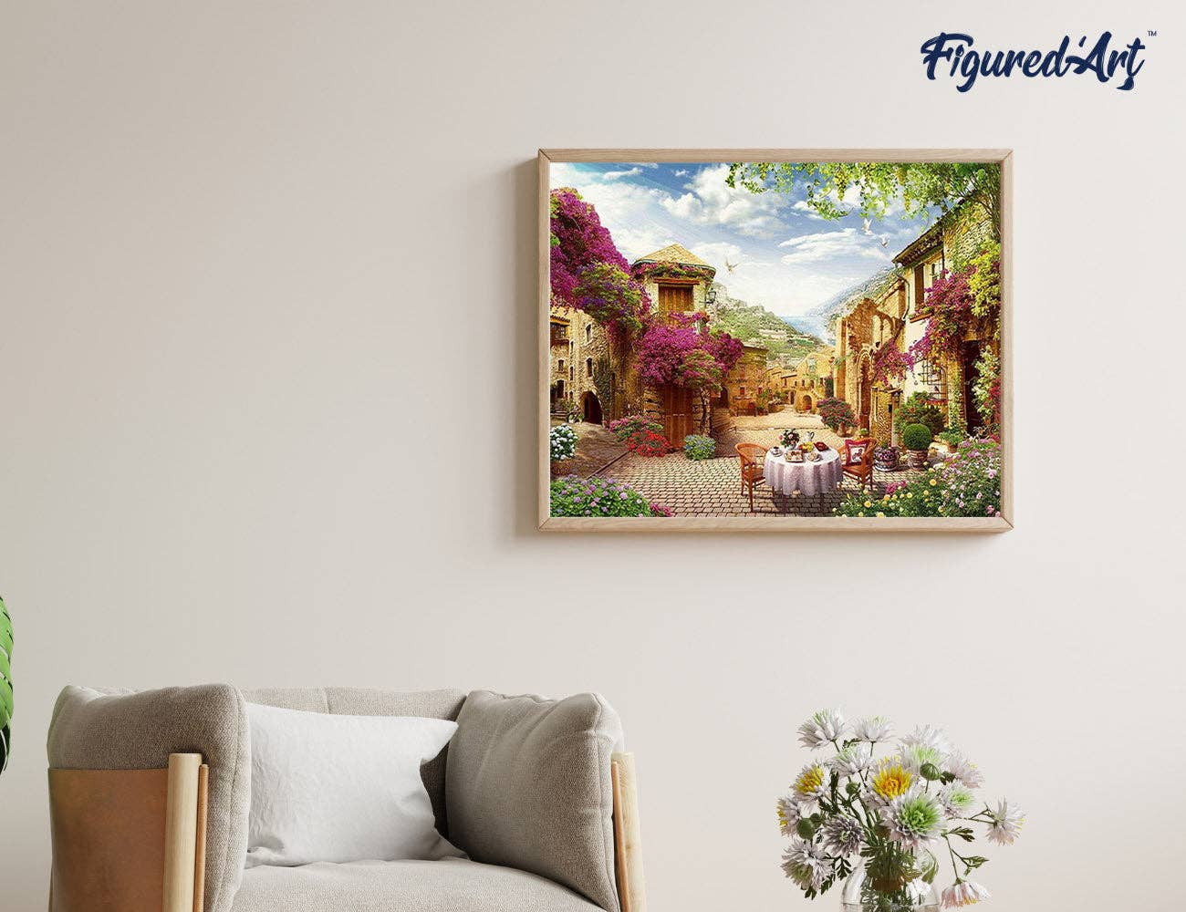 Paint by numbers - Breakfast in a Mediterranean village