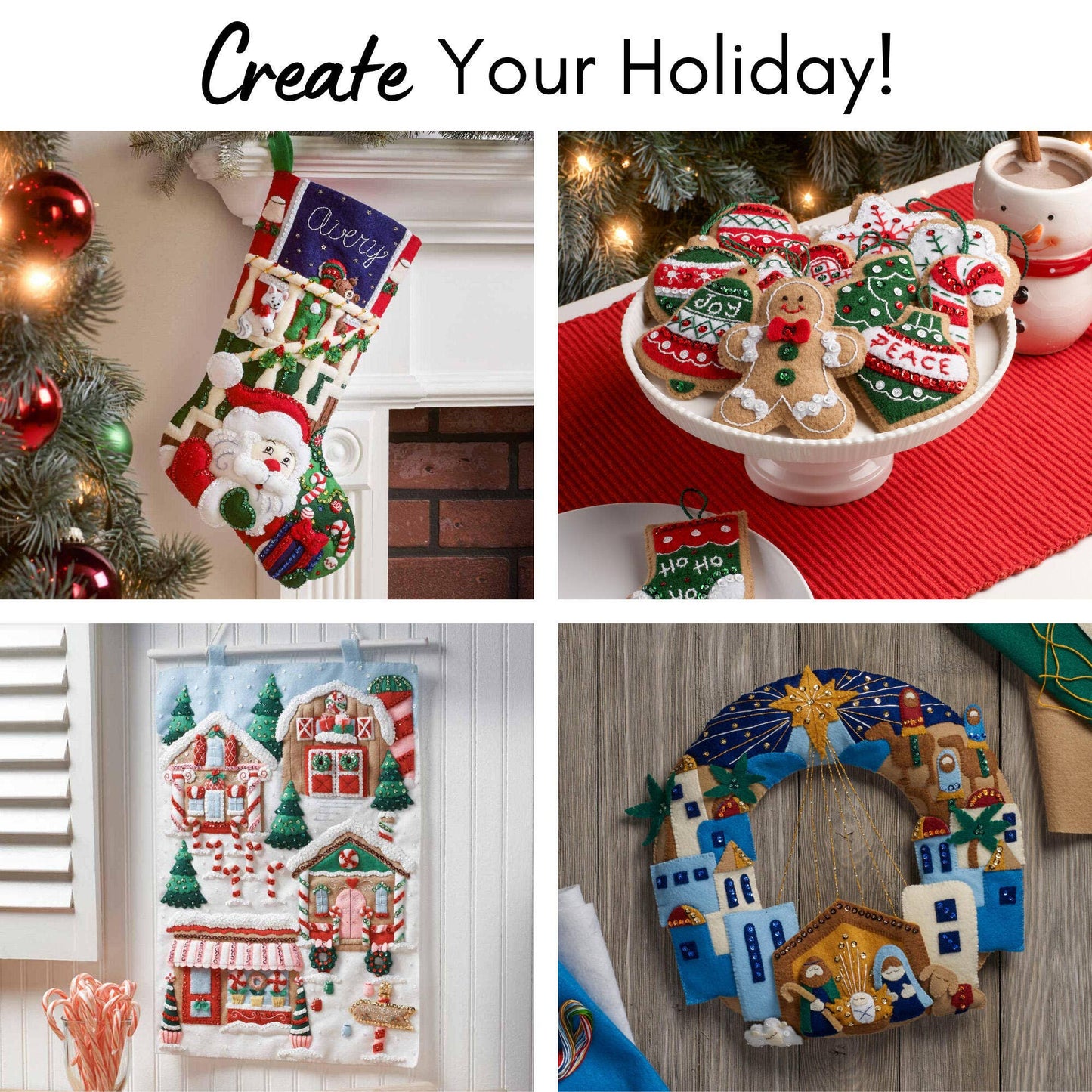 Nutcracker Sweet Felt Ornaments Set of 6