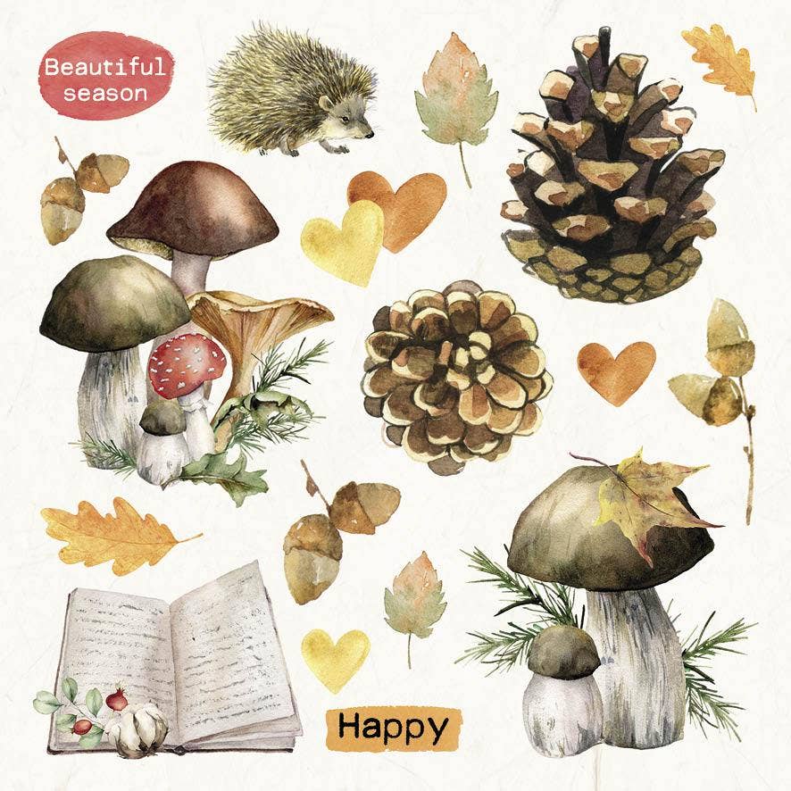 Die-Cut Block Fall Elements Beauty Of Fall