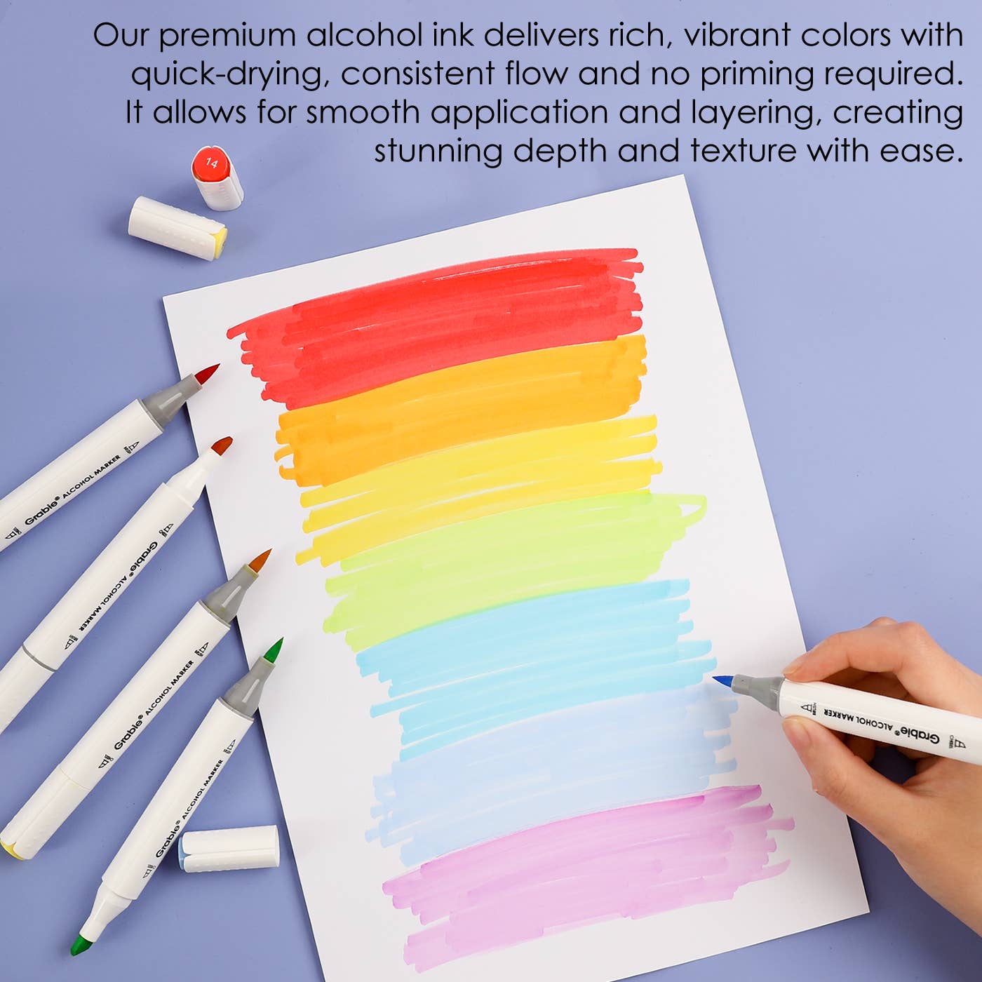 Dual-Tip Alcohol-Based Marker Set Of 48 With Coloring Book
