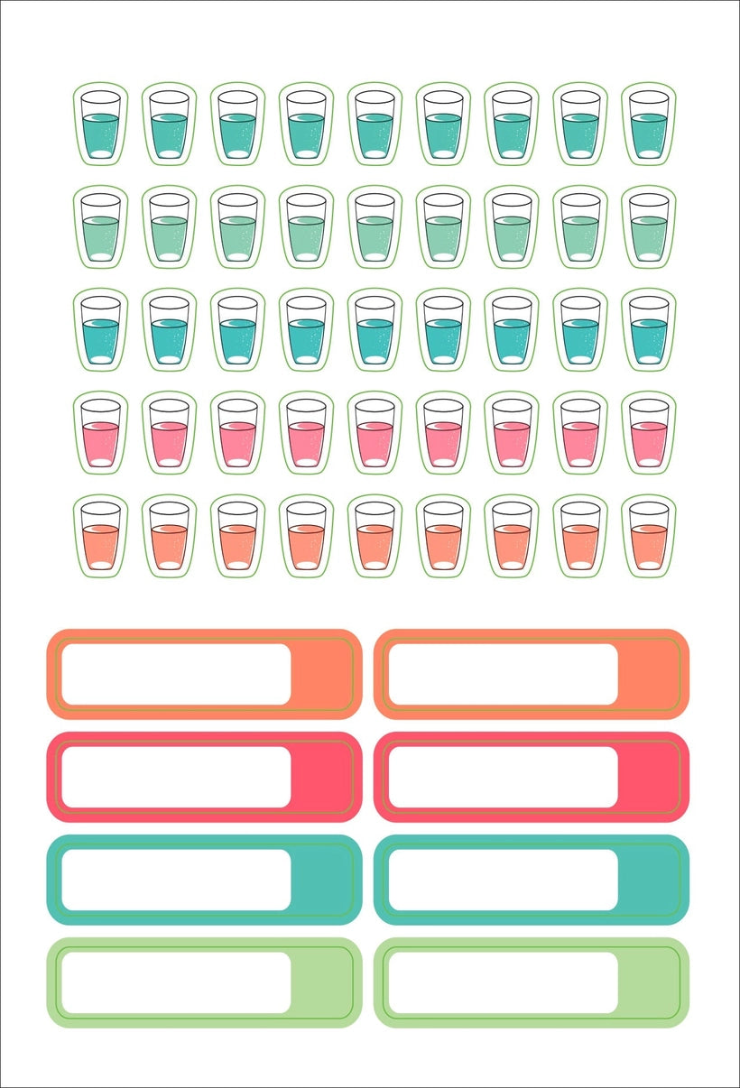 Dotted Journal Planner Stickers