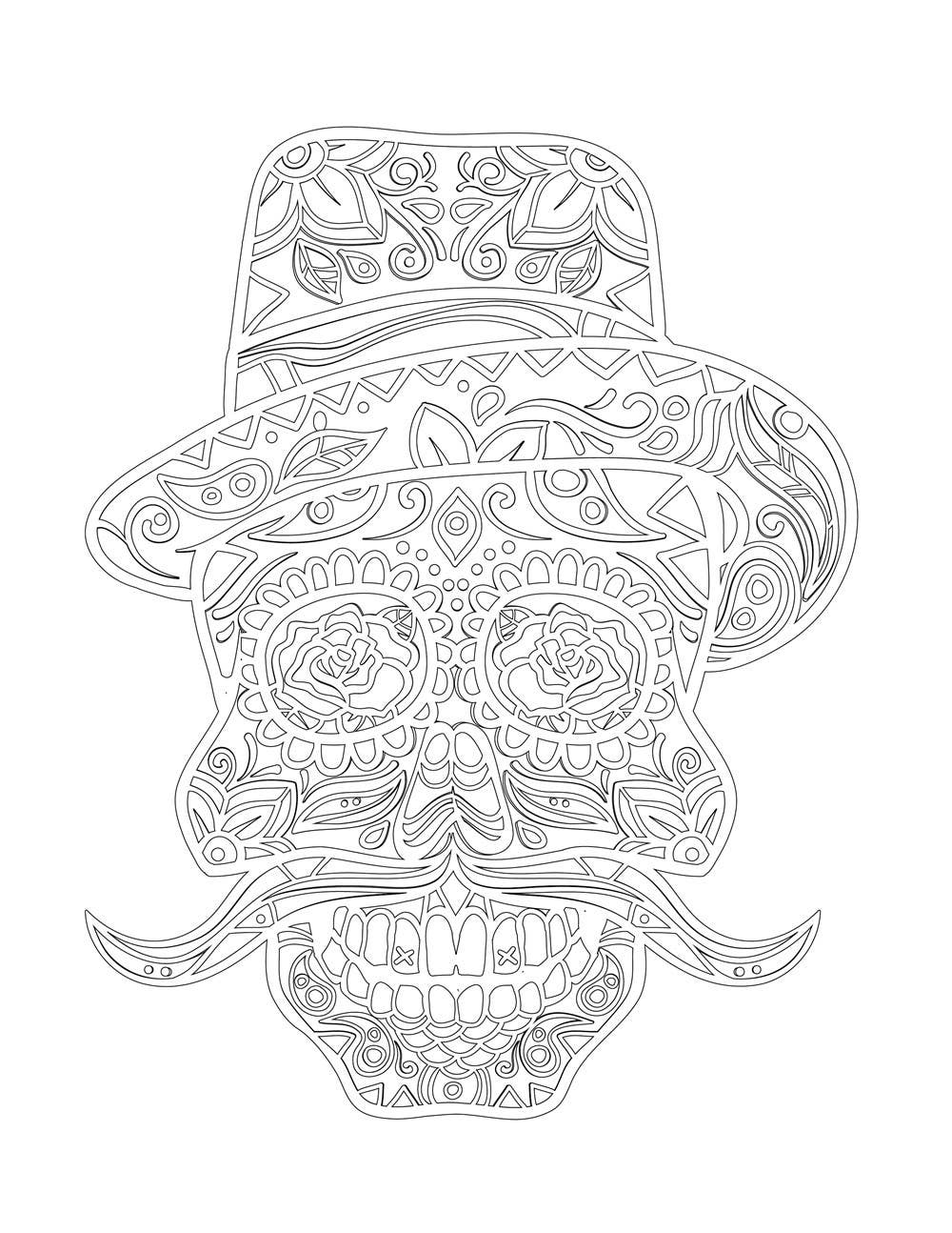 Dia De Los Muertos: Coloring Book