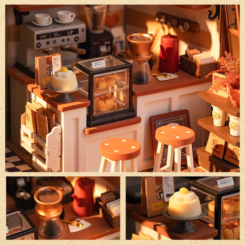 DG162 Slow Life Café Rolife DIY Miniature House Craft Dollhouse
