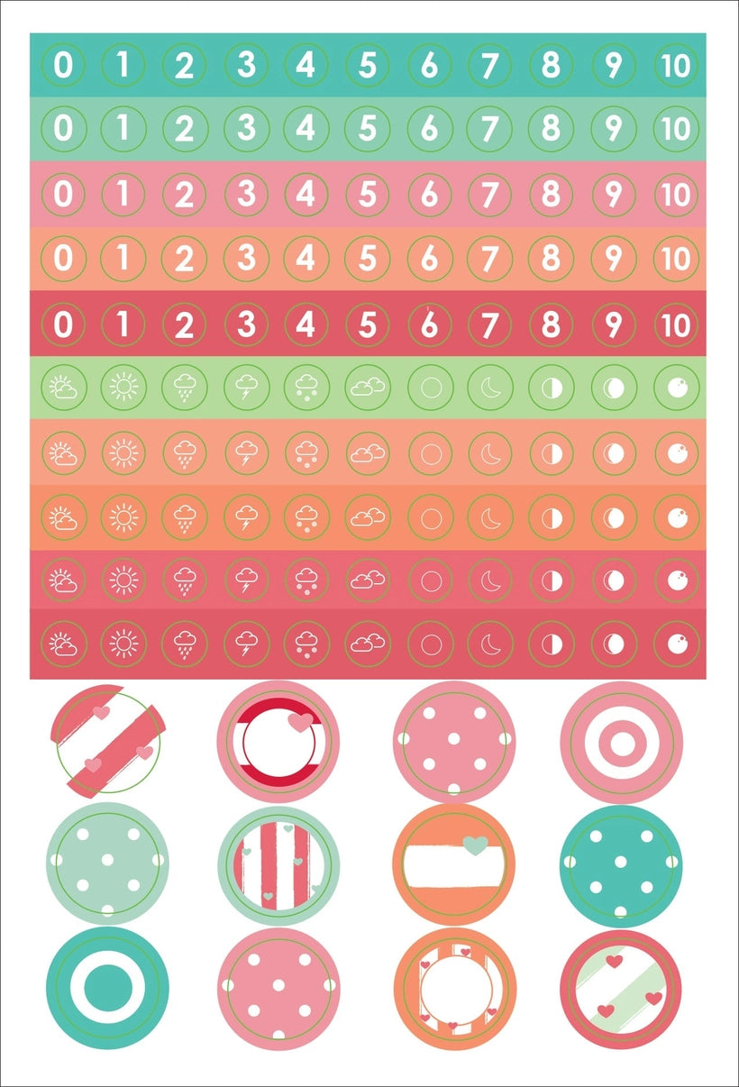 Dotted Journal Planner Stickers