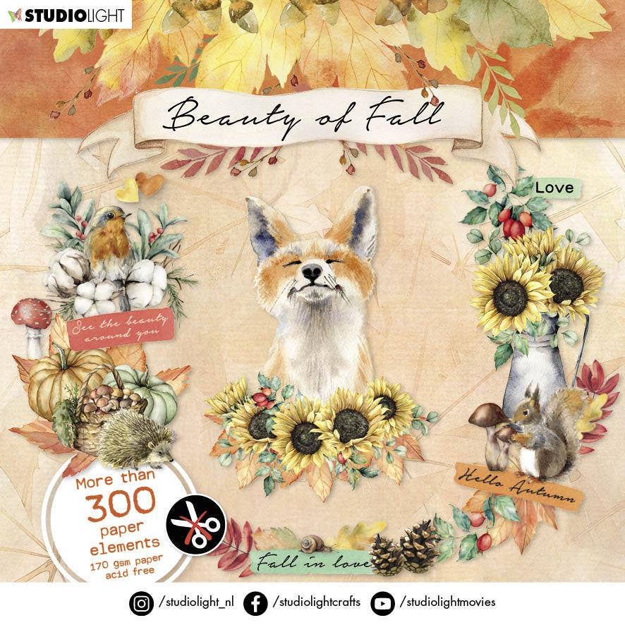 Die-Cut Block Fall Elements Beauty Of Fall