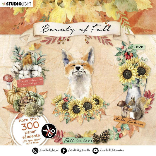 Die-Cut Block Fall Elements Beauty Of Fall