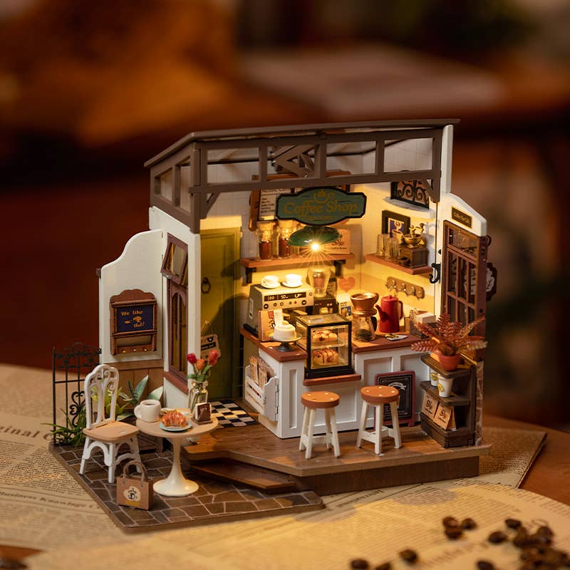 DG162 Slow Life Café Rolife DIY Miniature House Craft Dollhouse
