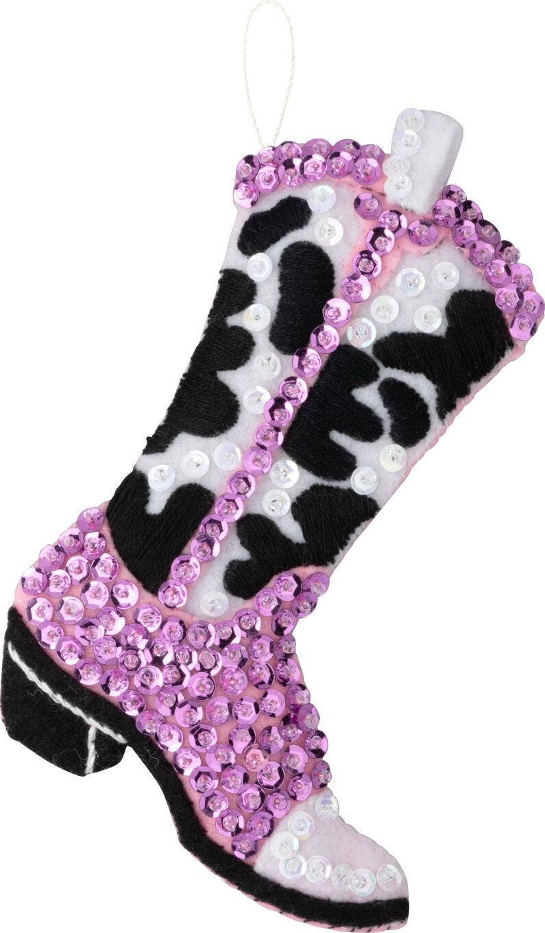 Boots & Bling Felt Ornament Kit Set of 4