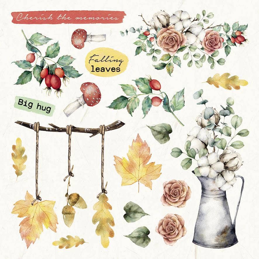 Die-Cut Block Fall Elements Beauty Of Fall
