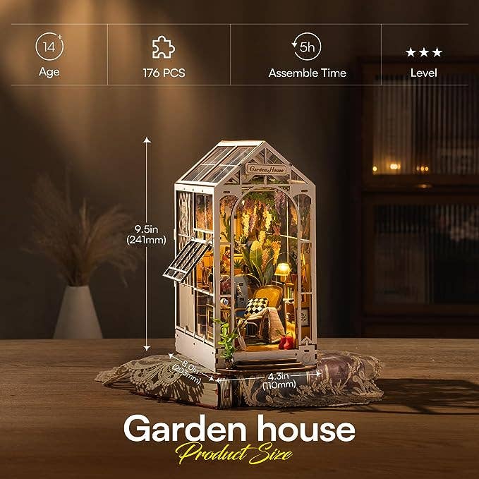 TGB06 Garden House Rolife Book Nook Kit DIY Miniature