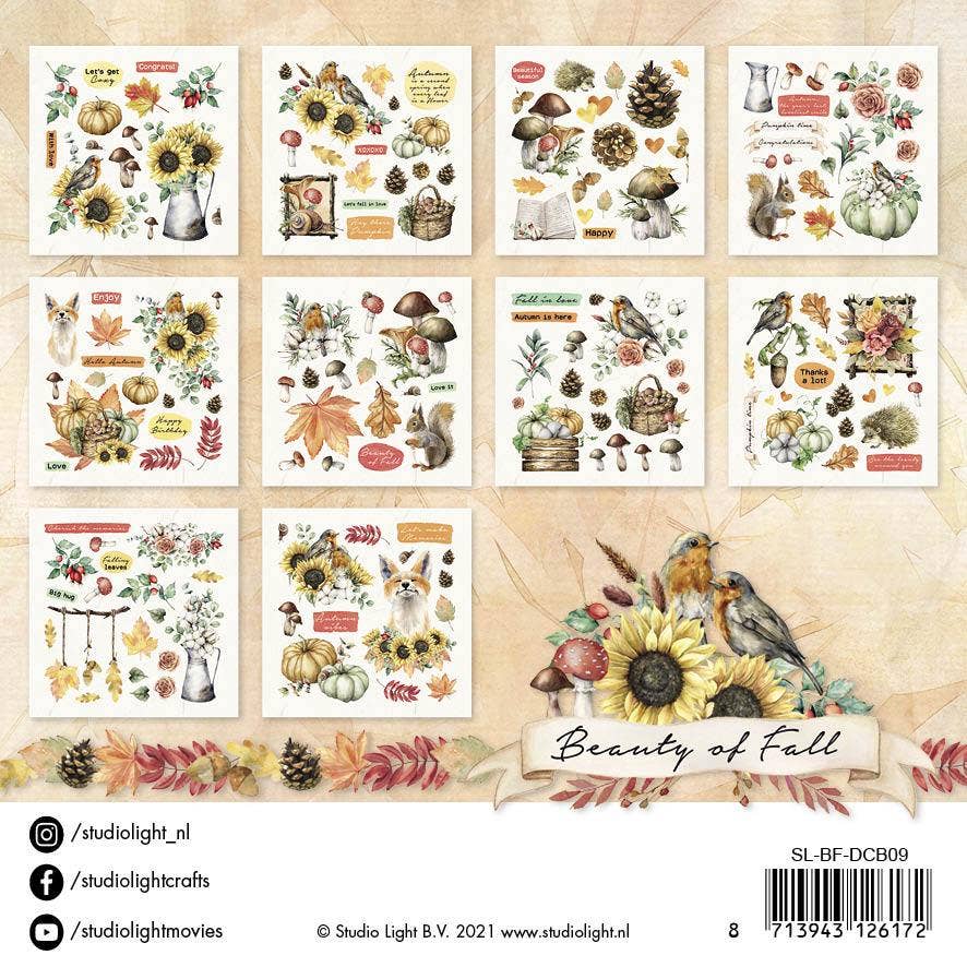 Die-Cut Block Fall Elements Beauty Of Fall